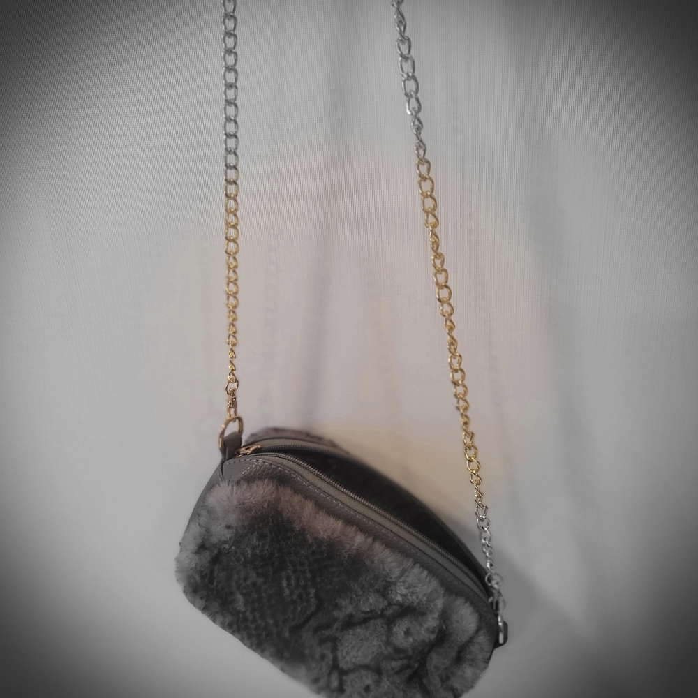 Faux Fur Wristlet Clutch